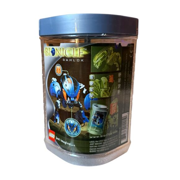 Vintage LEGO BIONICLE Gahlok Blue Orange 8562 Set with Canister NO BOOKLET - Picture 13 of 13